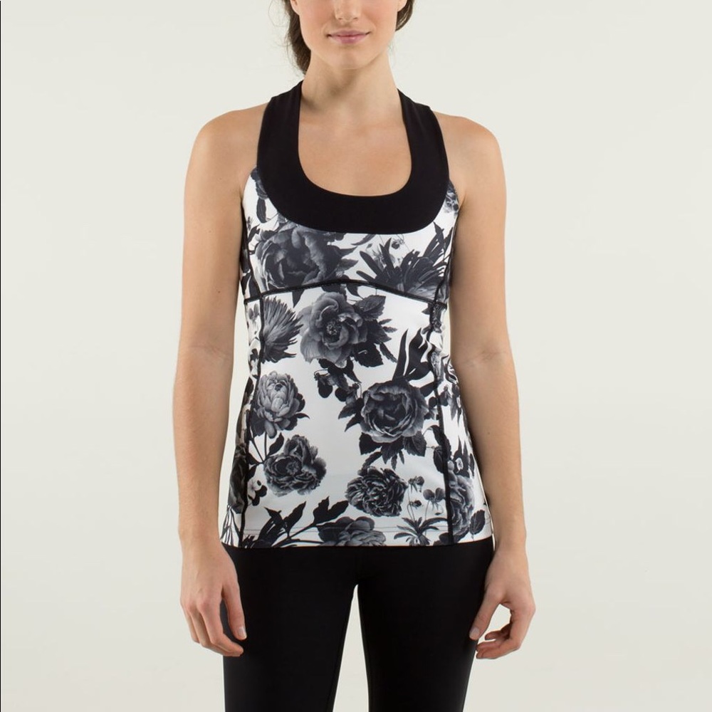 Lululemon Scoop Neck Tank Luon Brisk Bloom
